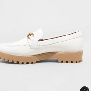 White loafers